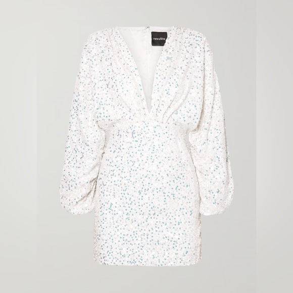 Retrofete white sequin dress size M - Picture 8 of 8
